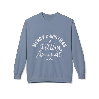 Merry Christmas Ya Filthy Animal Crewneck Sweatshirt