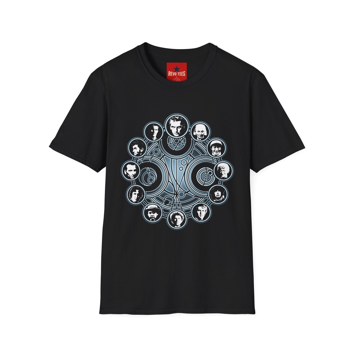 Dr Who Band Members Circle T-Shirt — Vintage Portrait Rock Tee