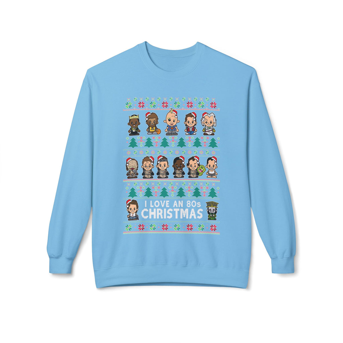Holiday Character  — Cute Chibi Characters Ugly Crewneck Sweater Design