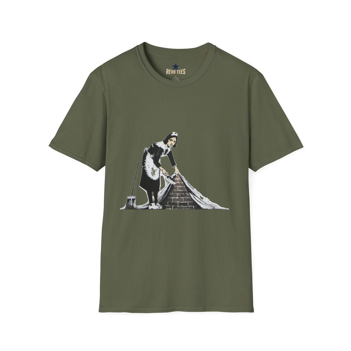Revotees Banksys Maid Street Art Banksy Inspired Housecleaning Graphic T-Shirt - alternate view 7