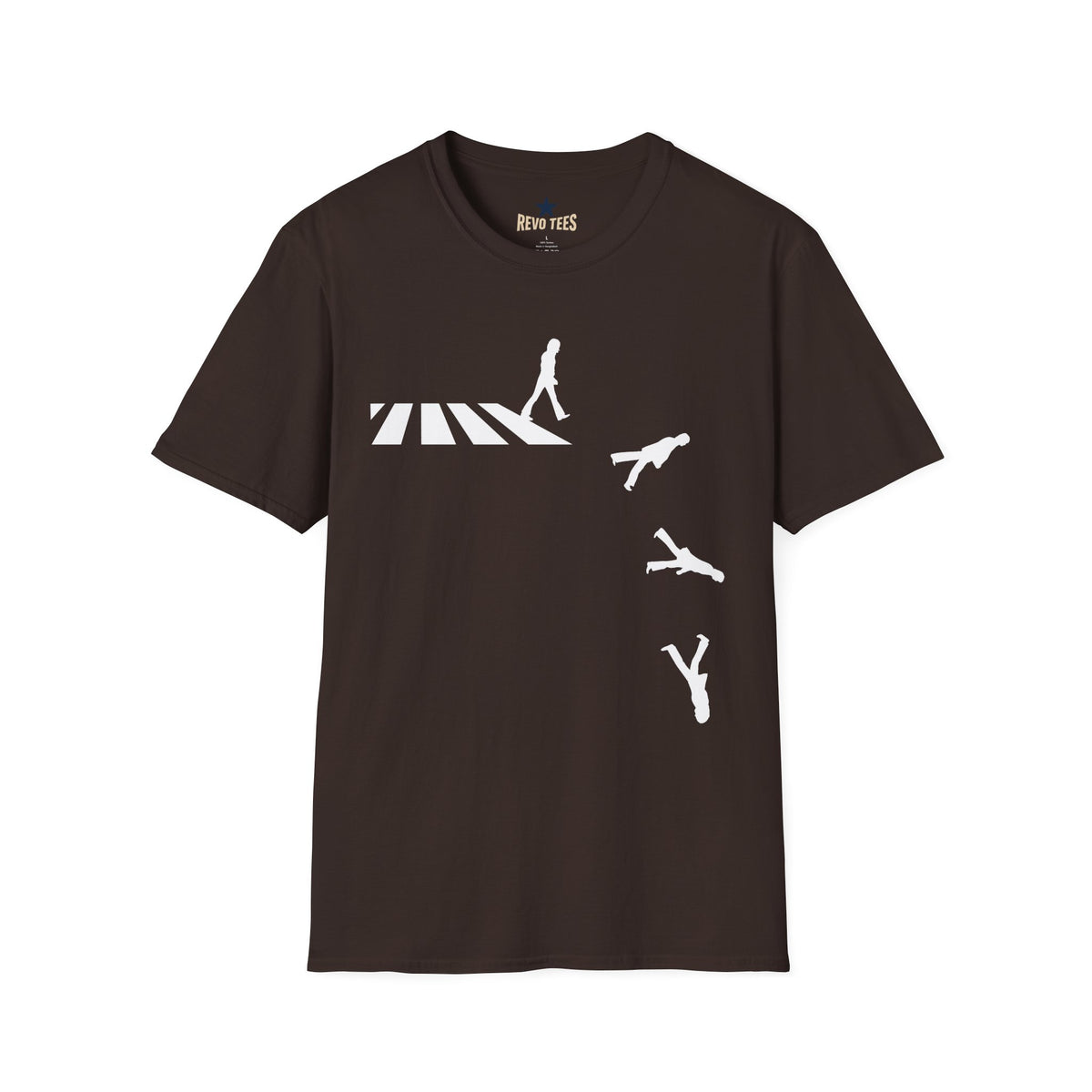 Revotees Beatles Zebra Crossing Funny Unisex Softstyle T-Shirt - alternate view 3