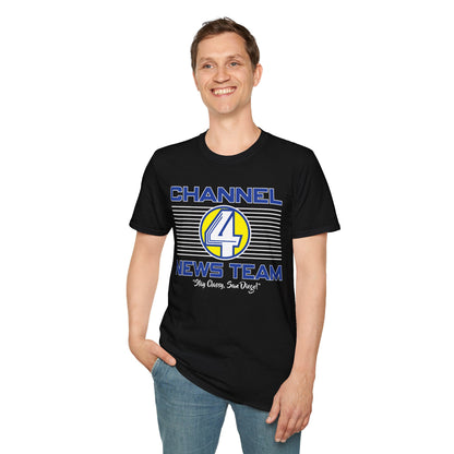 Channel 4 News Team T-Shirt — Retro Broadcast Graphic Tee