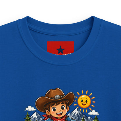 Kids T-Shirt – "Born to Roam" Cute Cowboy Adventure Tee for Little Explorers