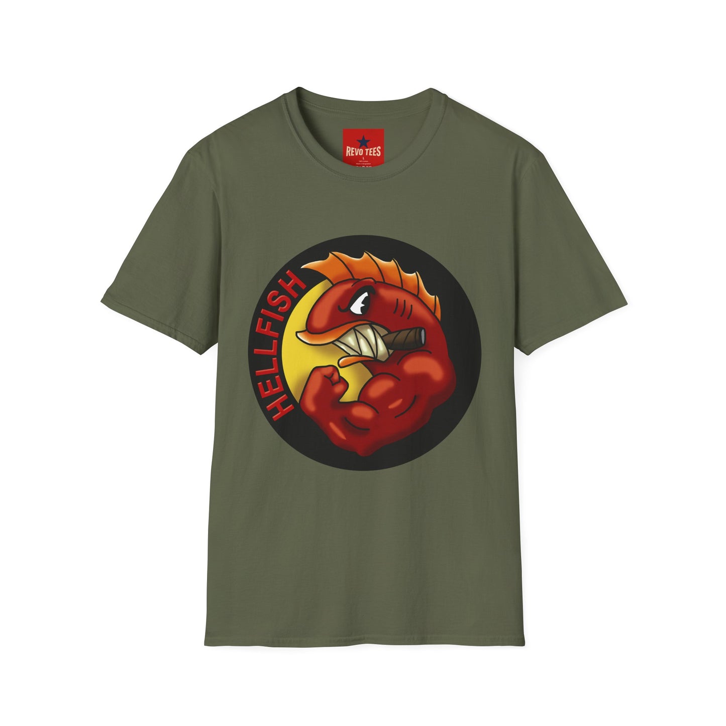 Red Devilfish Graphic T-Shirt — Bold Retro Sea Monster Tee