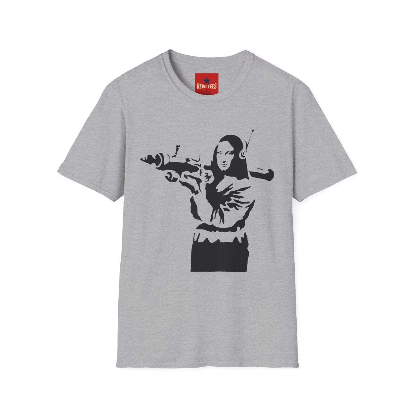 Banksy - Mona Lisa Spray Paint T-Shirt — Street Art Parody Tee