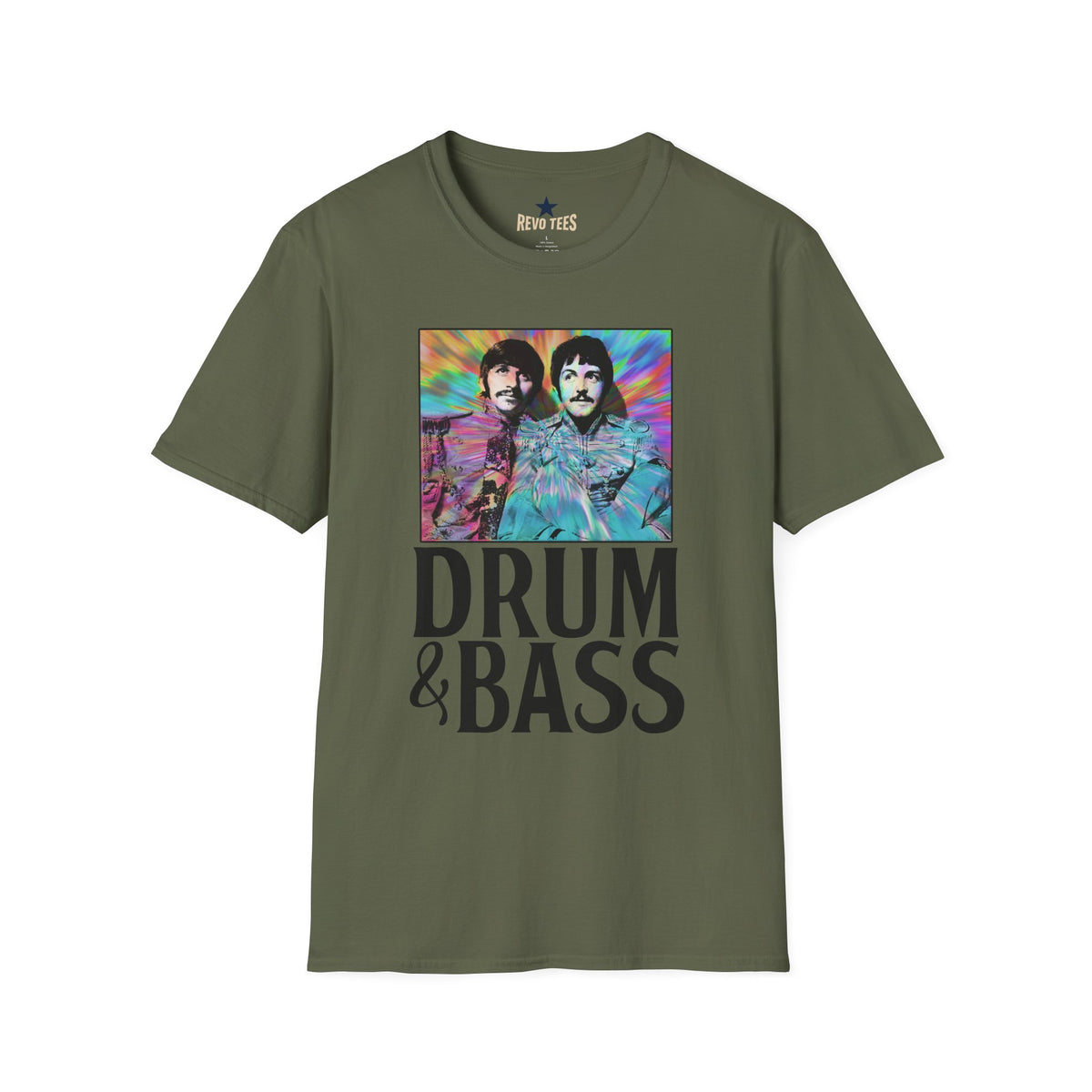 Revotees Psychedelic Drum Bass Band Portrait T-Shirt - alternate view 4
