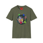 Retro Cartoon Monster Crew T-Shirt — 80s TV Horror Parody Graphic Tee