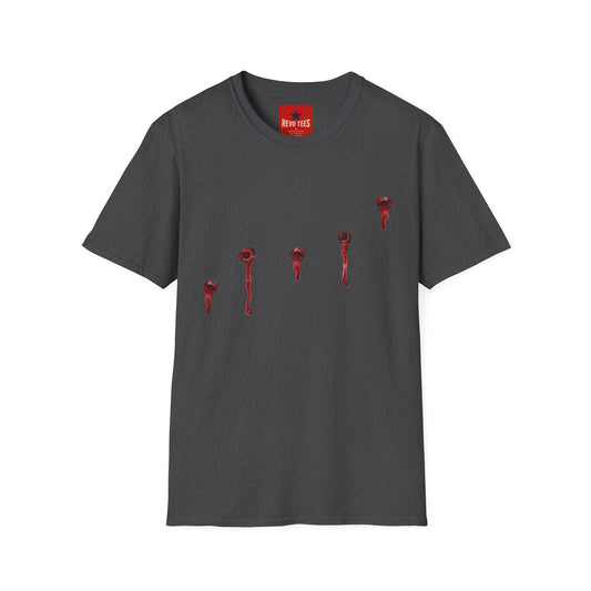 T-Shirt — Minimal Red Drip Eyeballs Graphic Tee