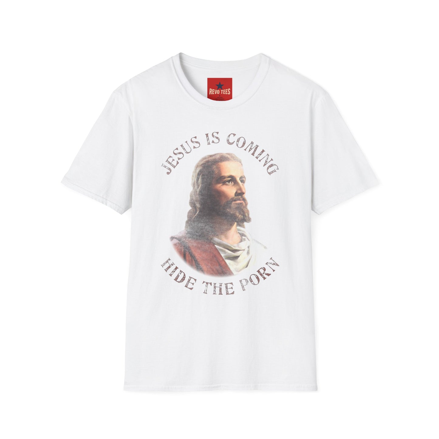 Jesus Is Coming T‑Shirt — Vintage Portrait Christian Faith Tee