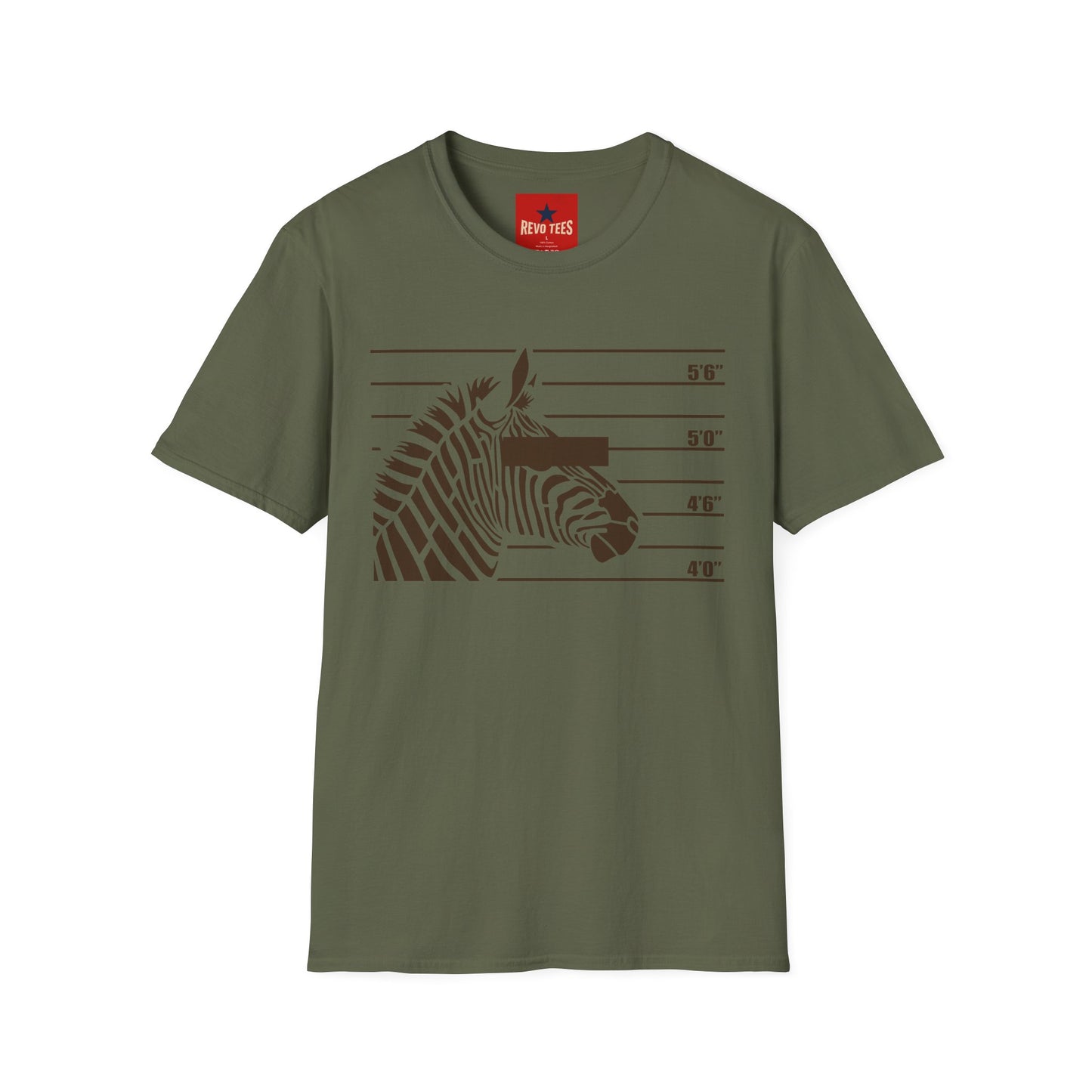 Zebra Mugshot T-Shirt — Funny Animal Police Line Tee