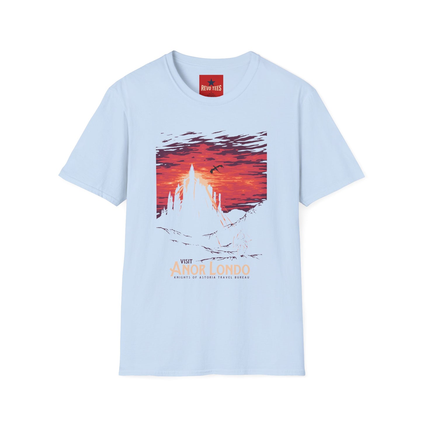 T-Shirt — 'Anor Londo' Sunset Castle Graphic Tee
