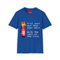 Funny Fire Extinguisher Pixel Art T-Shirt — "I'll Just Put This Over Here" Retro Gamer Tee