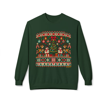 REVOTEES Christmas Tree Holiday Ugly Sweater Crewneck Sweatshirt