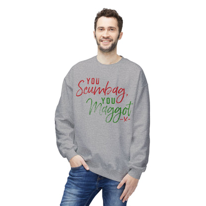 "You Scumbag, You Maggot" Festive Fairy Tale of New York Script Crewneck Sweatshirt