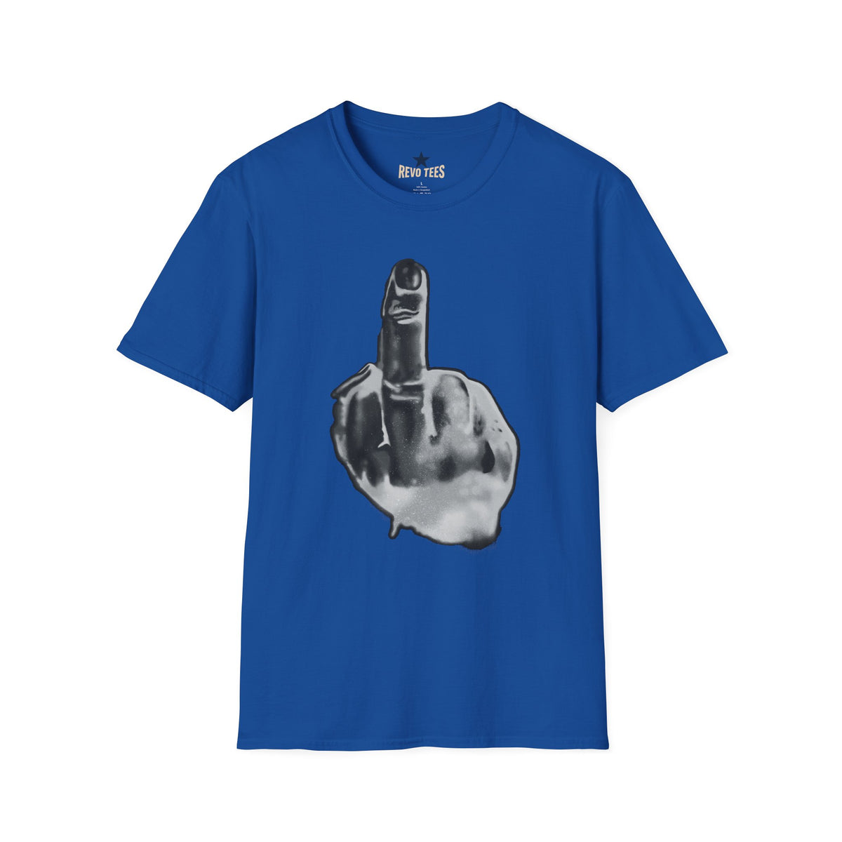 Revotees Graphic Grayscale Middle Finger Design T-Shirt - alternate view 10
