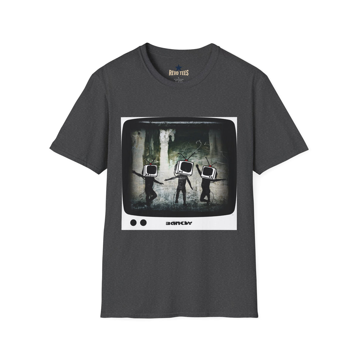 Revotees Banksy TV Head Graphic T-Shirt - alternate view 6