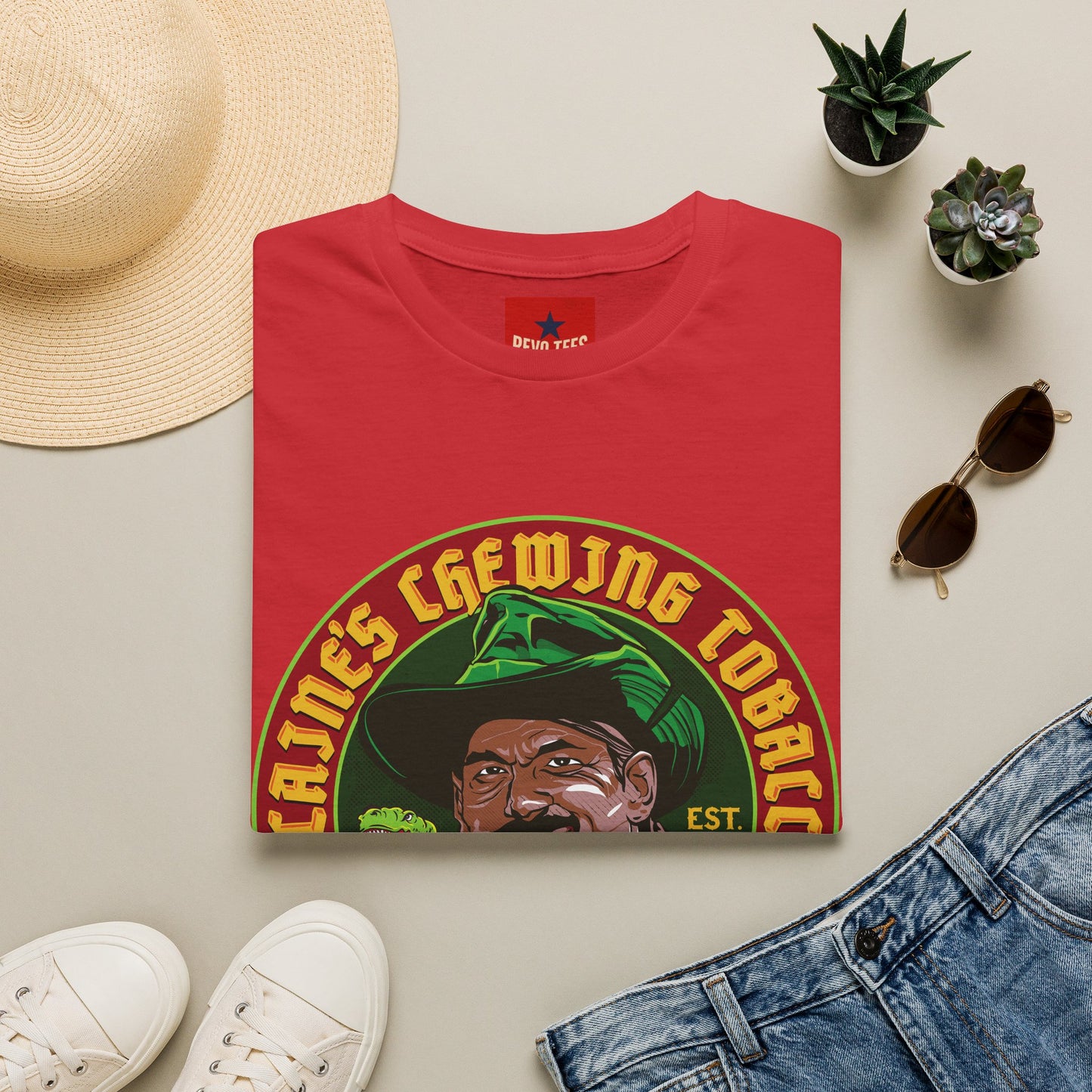 Vintage Cigarette Tobacco Graphic T-Shirt — Retro Smoker Logo Tee