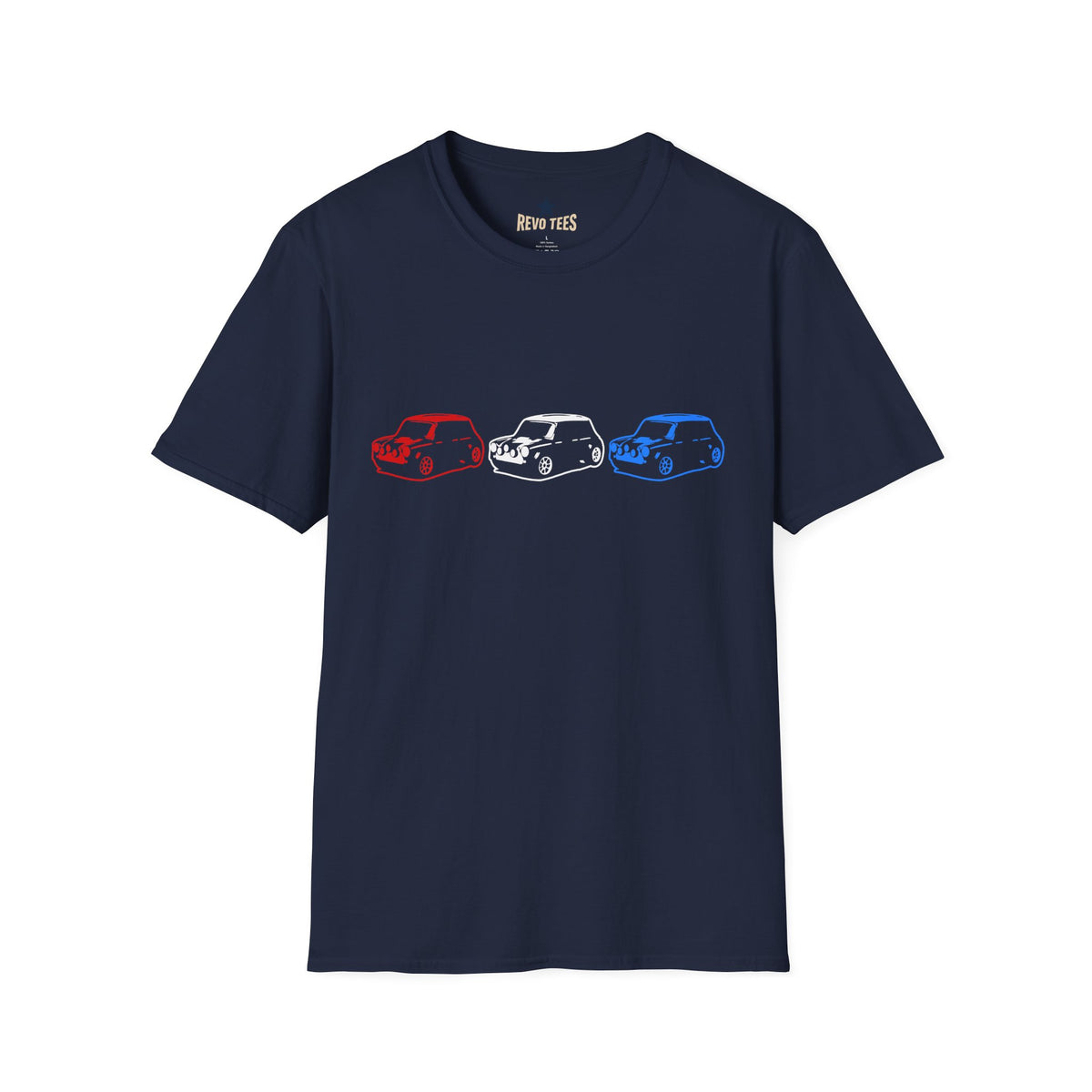 Revotees 3 Mini Classic Cooper Cars Unisex Softstyle T-Shirt - alternate view 6