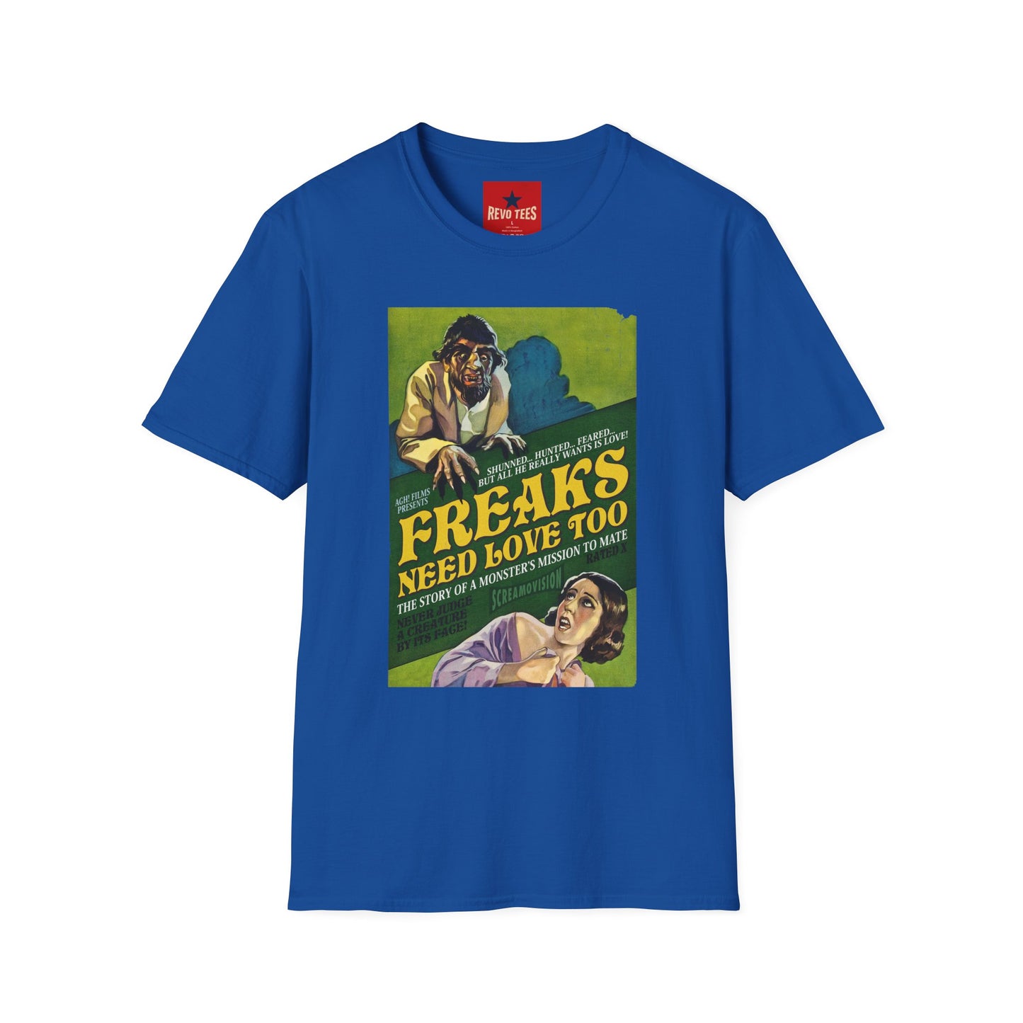 Freaks Need Love Too Graphic T-Shirt — Vintage Horror Movie Poster Tee
