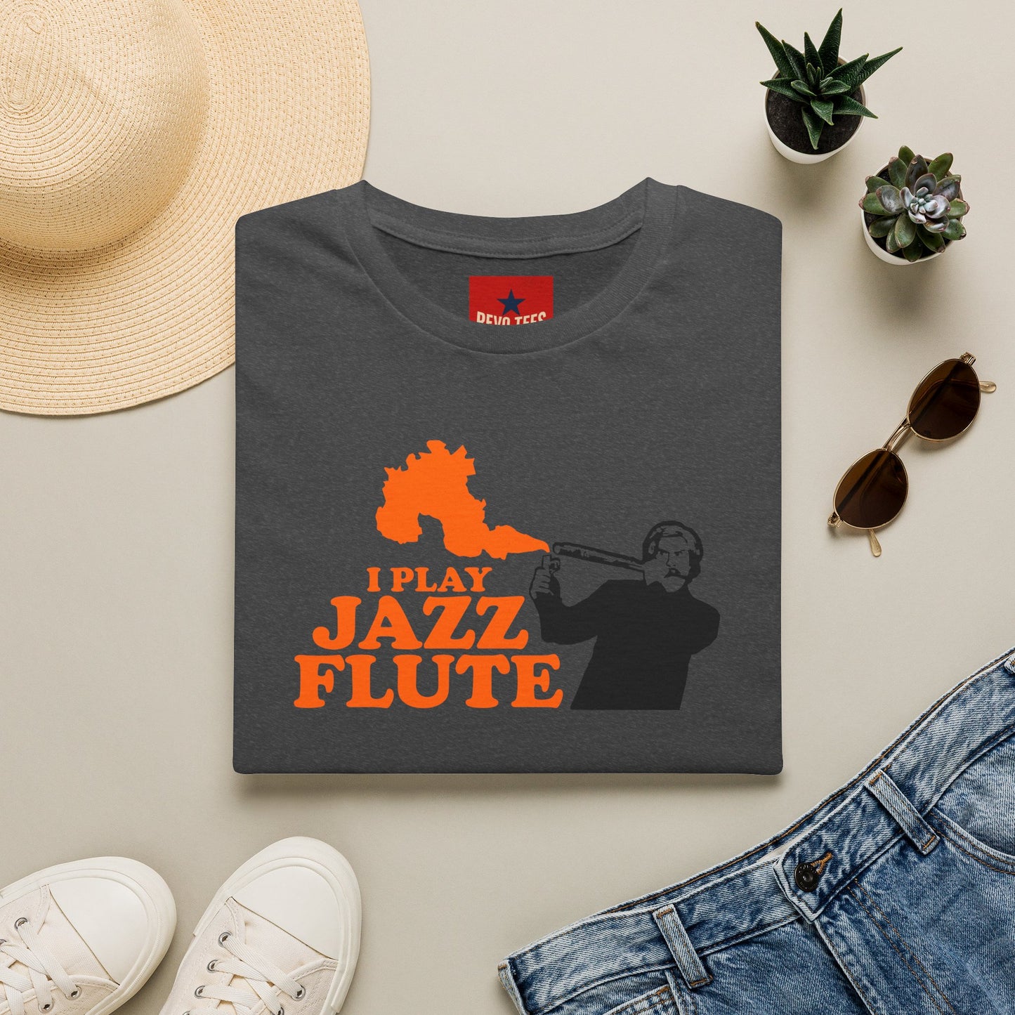 I Play Jazz Flute - Anchor Man - Unisex Softstyle T-Shirt