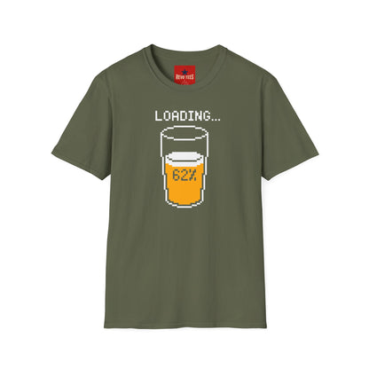 Beer Loading 62% T-Shirt — Funny Pixel Pint Graphic Tee for Beer Lovers