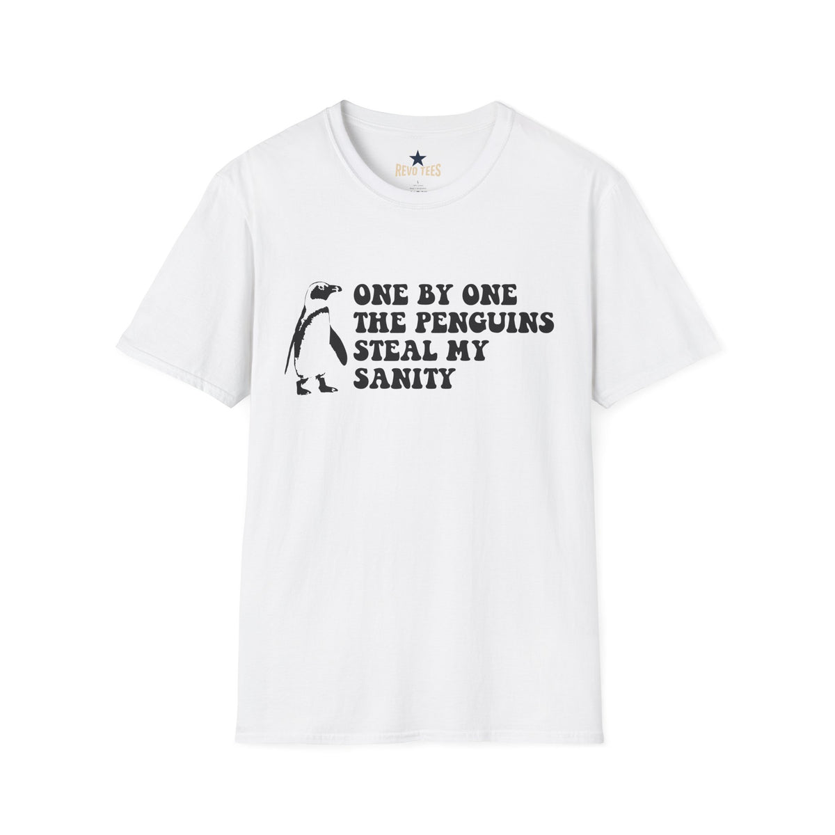 Revotees Penguins Steal My Sanity Unisex Softstyle T-Shirt - alternate view 2