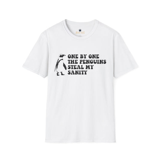 Revotees Penguins Steal My Sanity Unisex Softstyle T-Shirt - alternate view 2