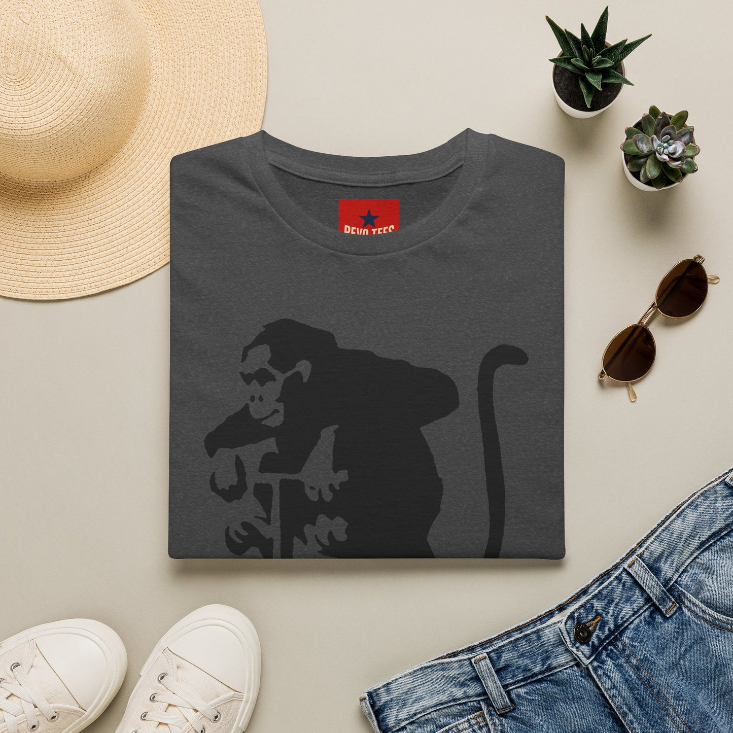 Banksy-Style Monkey On Bomb T-Shirt — Street Art Graphic Tee