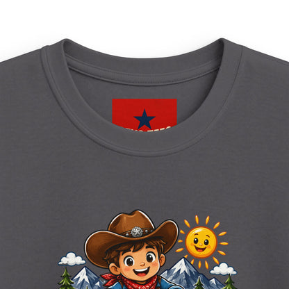 Kids T-Shirt – "Born to Roam" Cute Cowboy Adventure Tee for Little Explorers