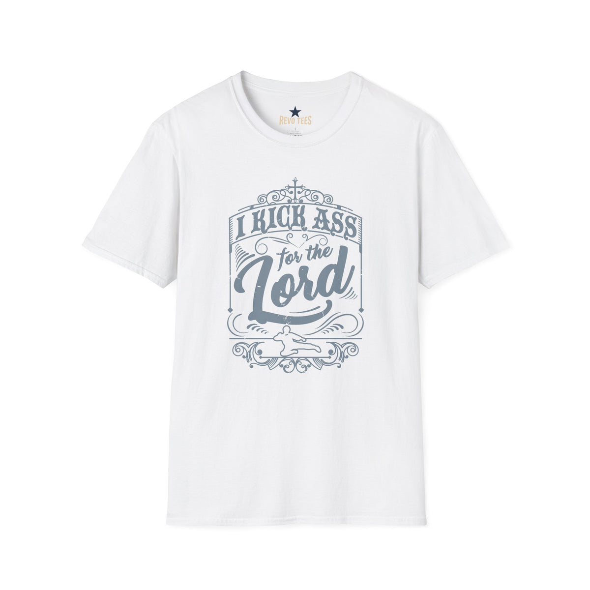 Revotees Christian Graphic I Kick Ass for the Lord Inspirational Faith T-Shirt - alternate view 2