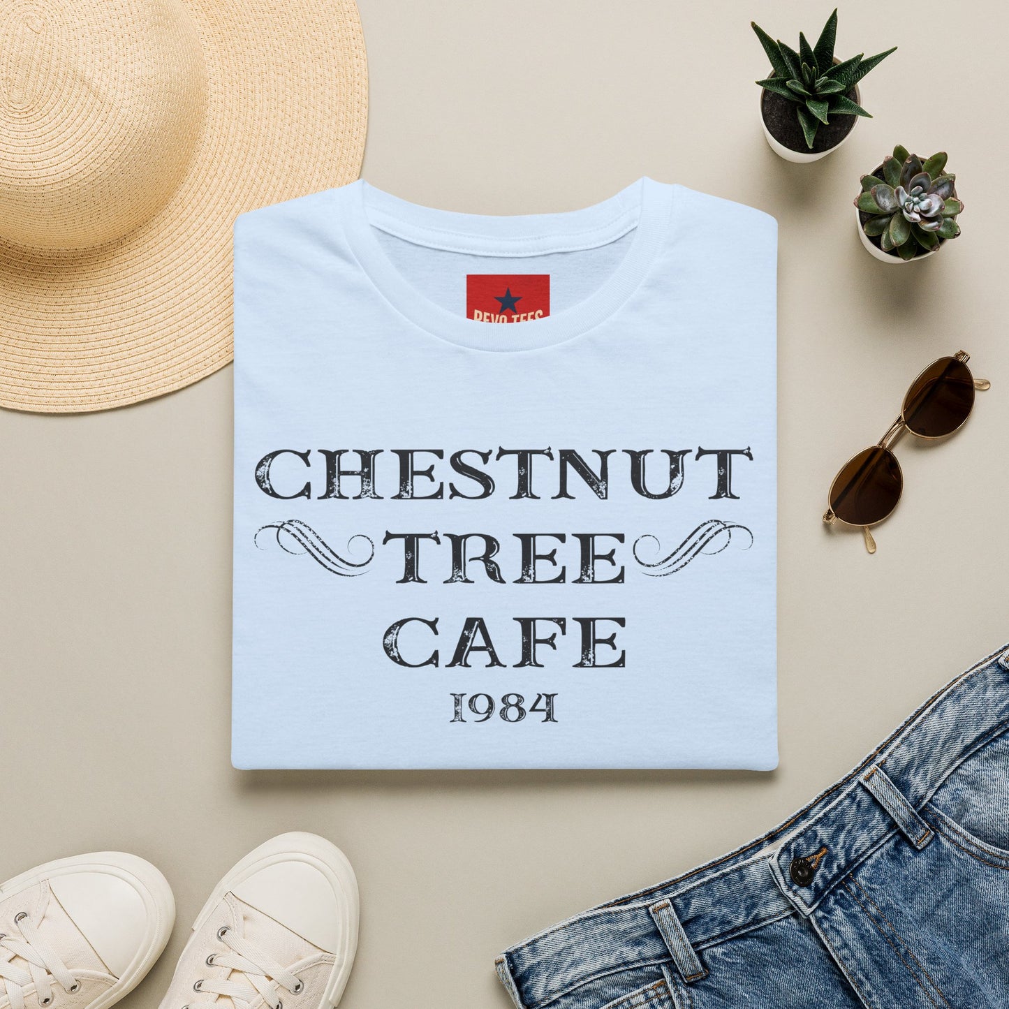 Chestnut Tree Cafe 1984 T-Shirt — Vintage Café Logo Tee