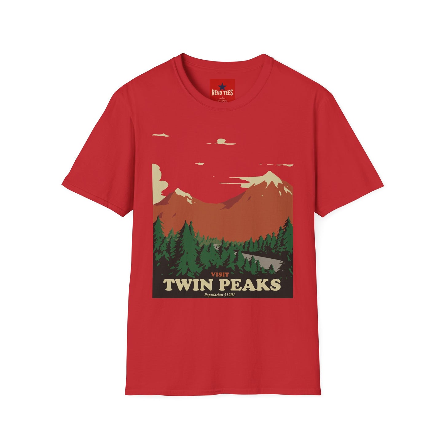 Twin Peaks Mountain T-Shirt — Retro Forest Adventure Tee
