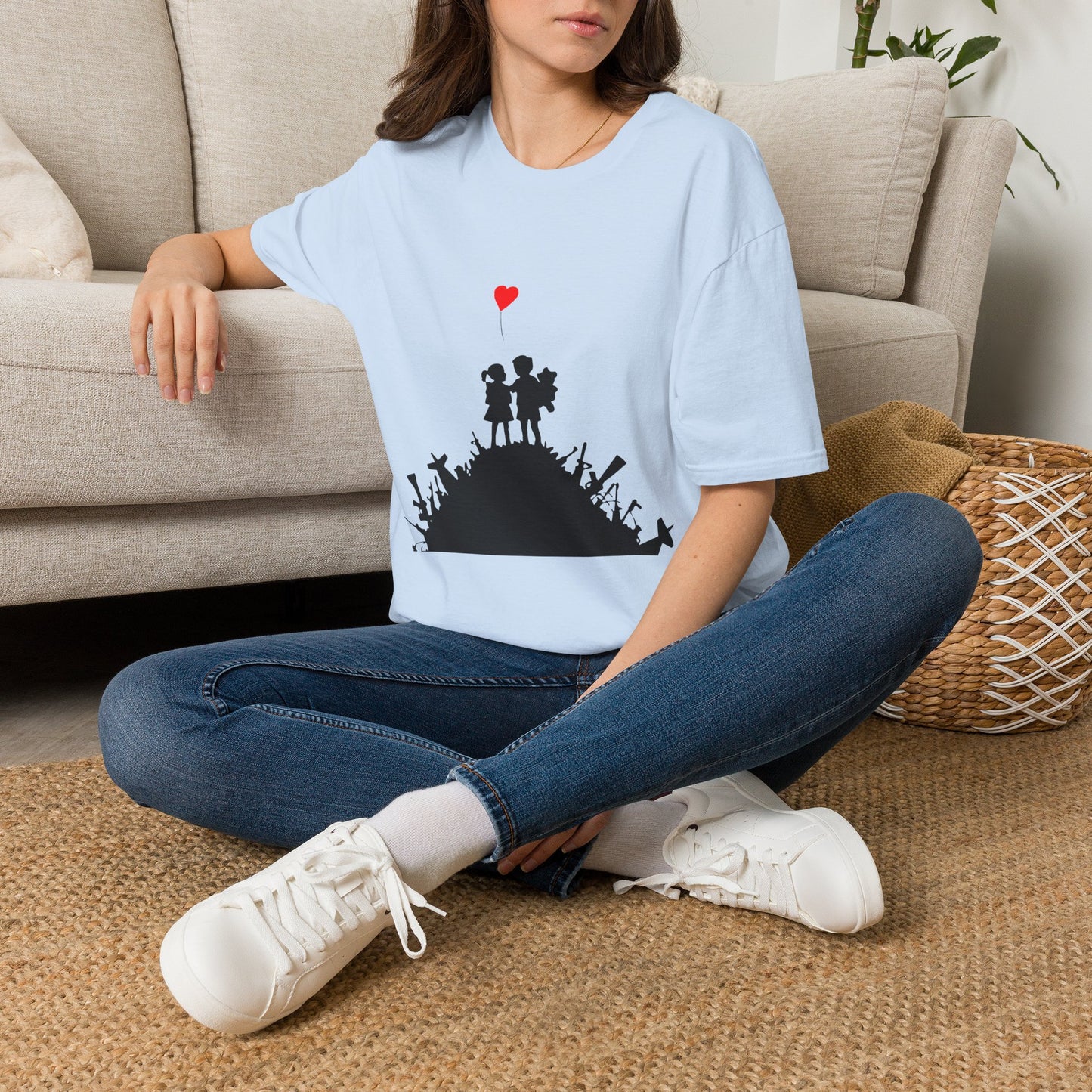Banksy Boy & Girl - Unisex Softstyle T-Shirt