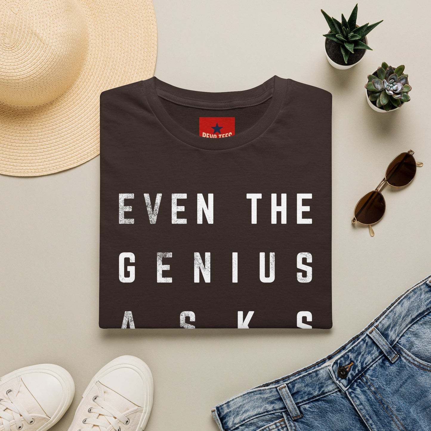 “Even the Genius Asks Questions” T-Shirt