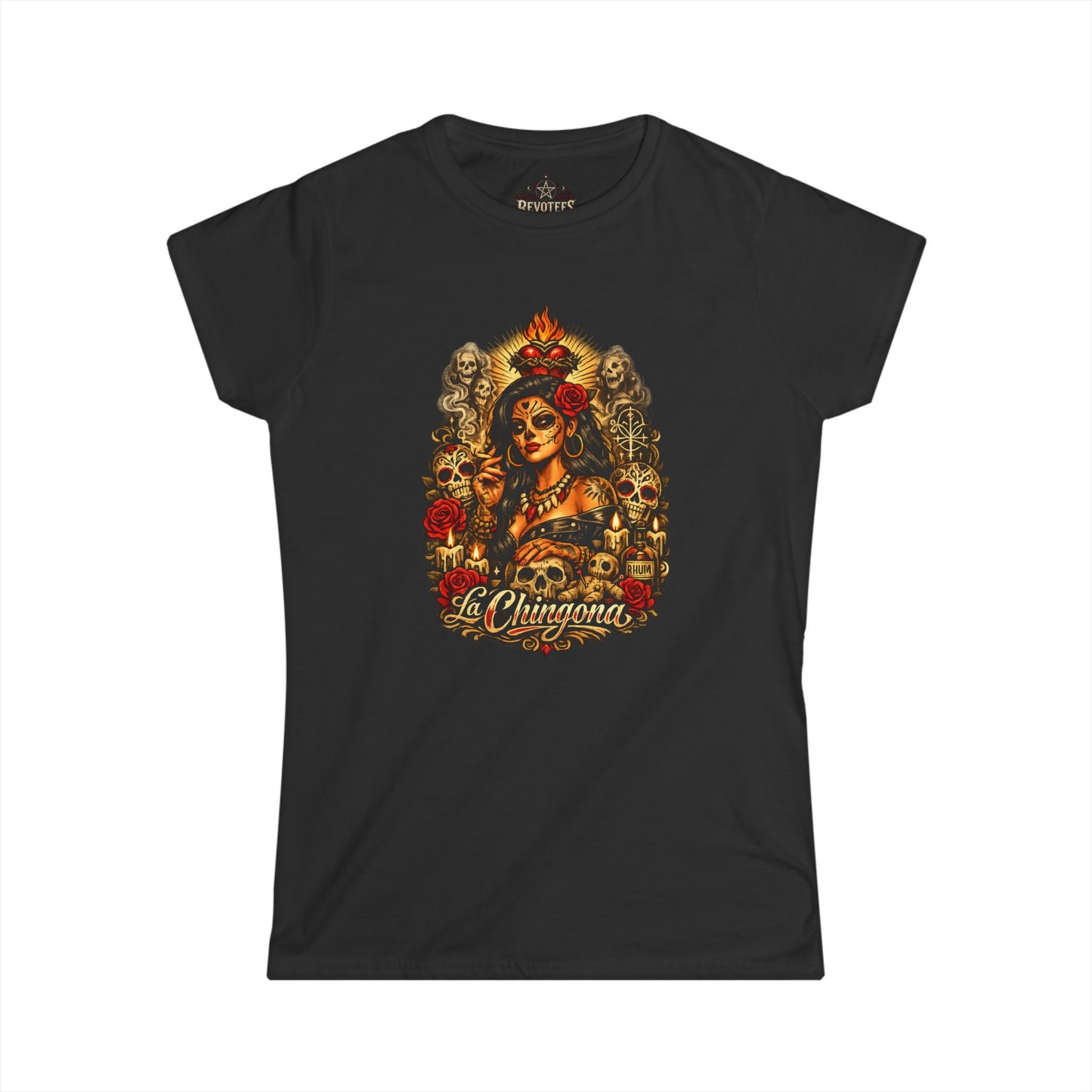 T-Shirt — La Chingona Day of the Dead Sugar Skull Tee