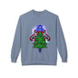 Astronaut Santa Pouncing on a Christmas Tree Crewneck Sweatshirt