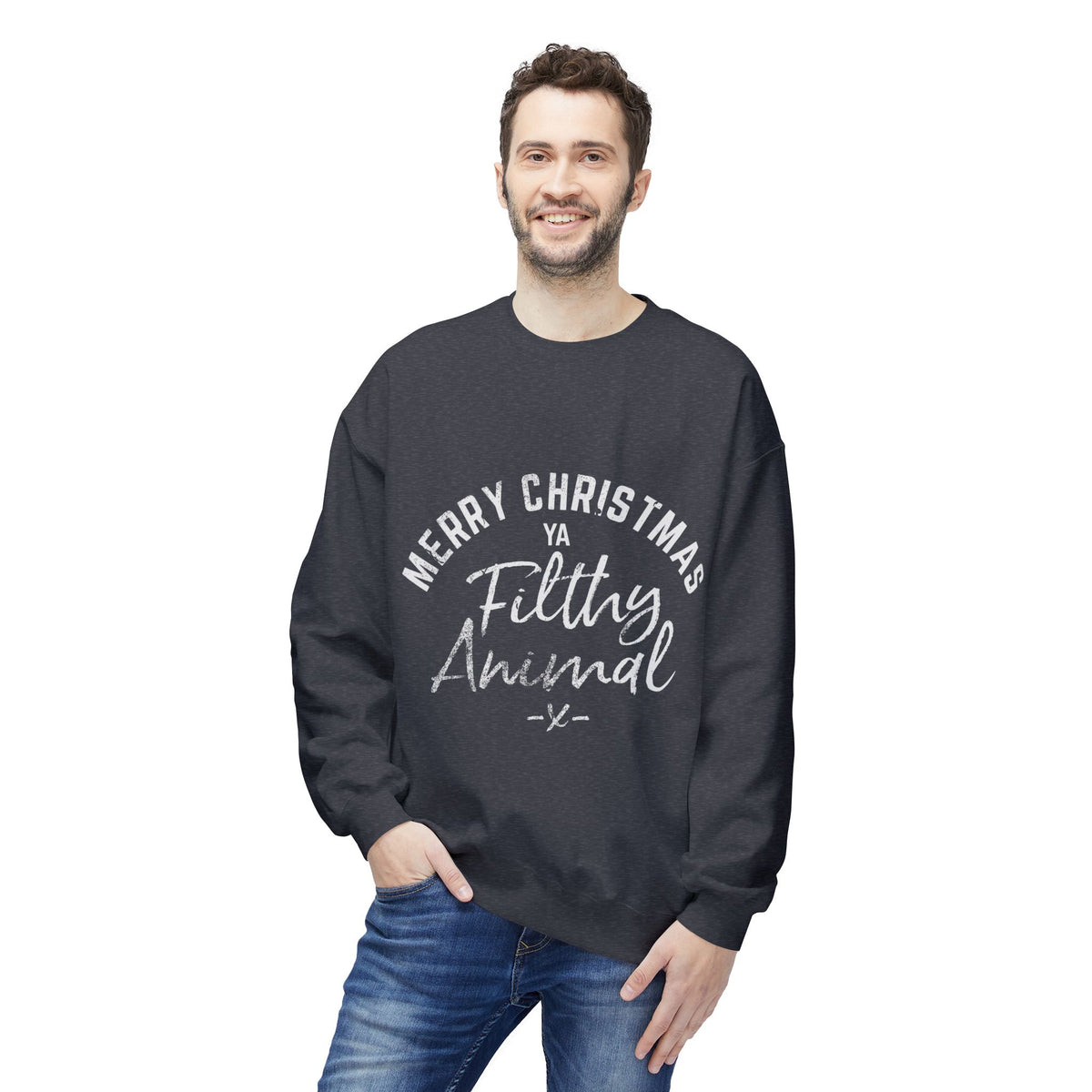 Merry Christmas Ya Filthy Animal Crewneck Sweatshirt