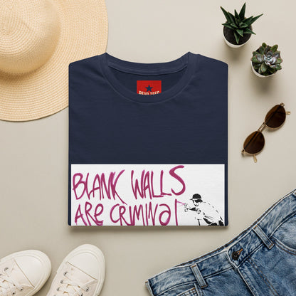 T-Shirt — “Blank Walls Are Criminal” Street Art Graphic Tee