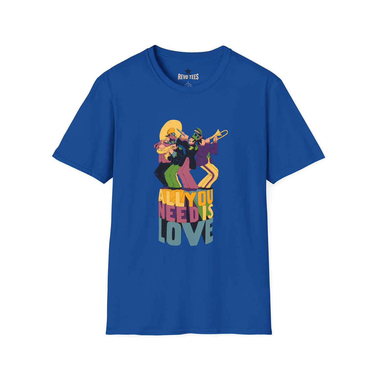 Revotees Retro Jazz Band All You Need Is Love Graphic T-Shirt - alternate view 9