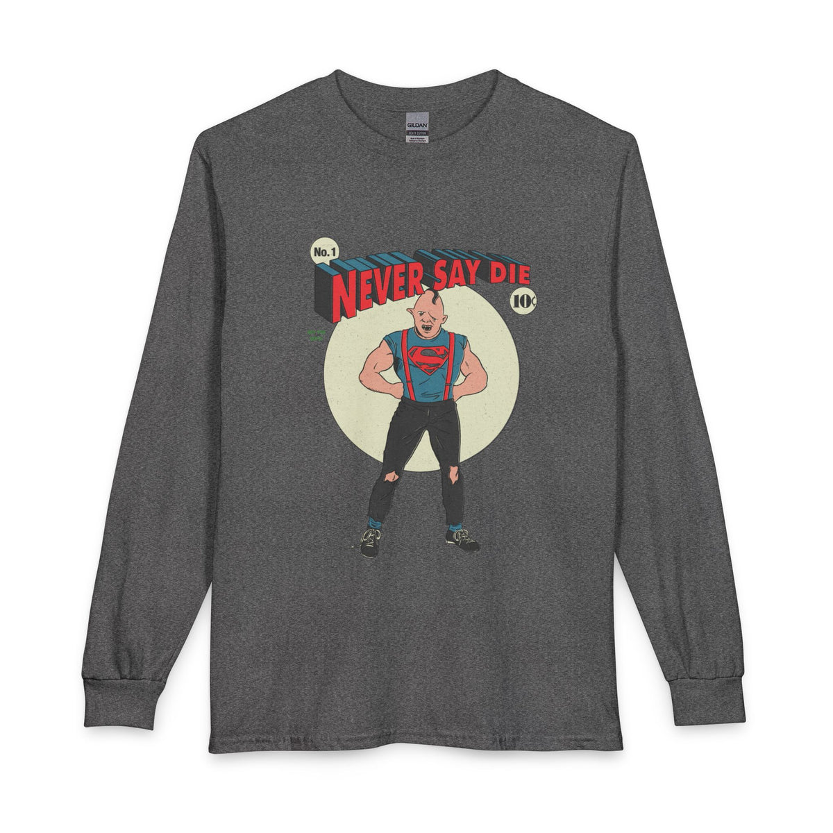 Revotees Goonies Sloth Never Say Die Retro Strongman Long-Sleeve T-Shirt - alternate view 6