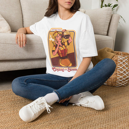 Coping with Stress Retro Coffee Tee — "Self Help Guide" Graphic T-Shirt