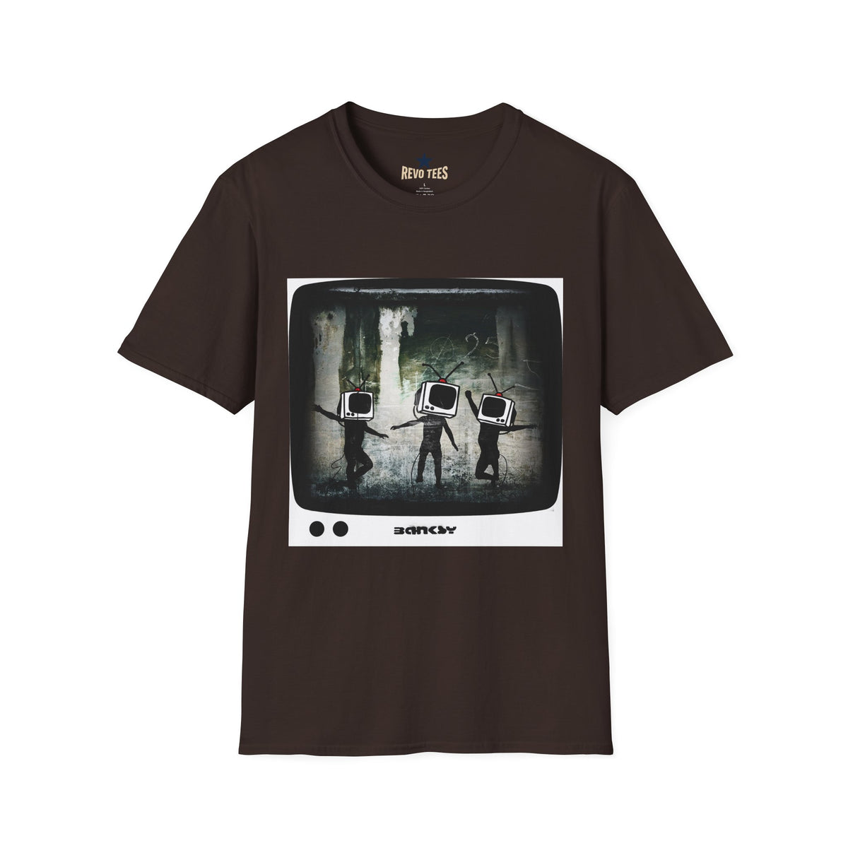 Revotees Banksy TV Head Graphic T-Shirt - alternate view 4