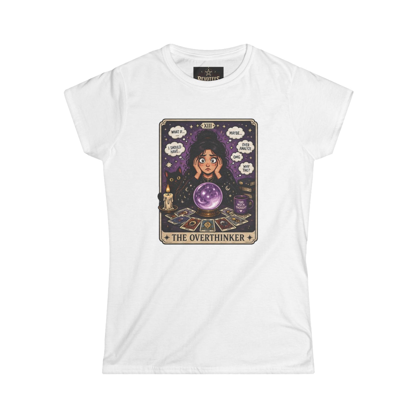 The Overthinker Tarot T‑Shirt — Women's Psychic Crystal Ball Tee