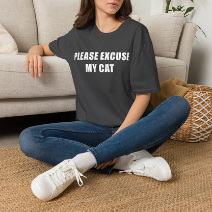 Please Excuse My Cat T-Shirt — Funny Cat Lover Tee