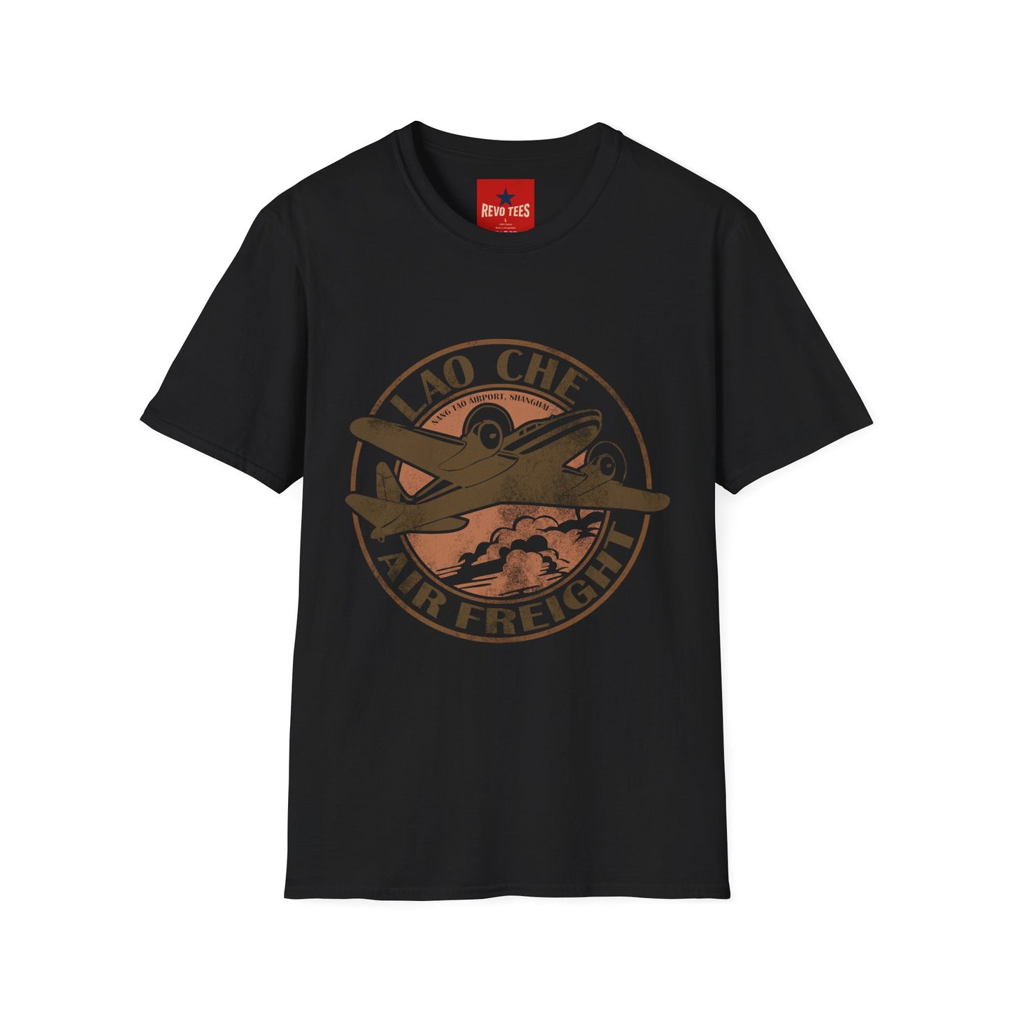 Vintage Lao Che Air Freight T-Shirt — Retro Aviation Graphic Tee