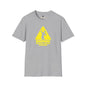 Revotees Caution Throwing Shapes Unisex Softstyle T-Shirt - alternate view 2