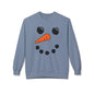Snowman Face Crewneck Sweatshirt — Cute Winter Holiday Pullover
