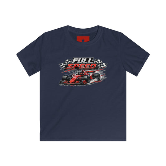 REVOTEES Kids Racing T‑Shirt — "Full Speed" Race Car Graphic