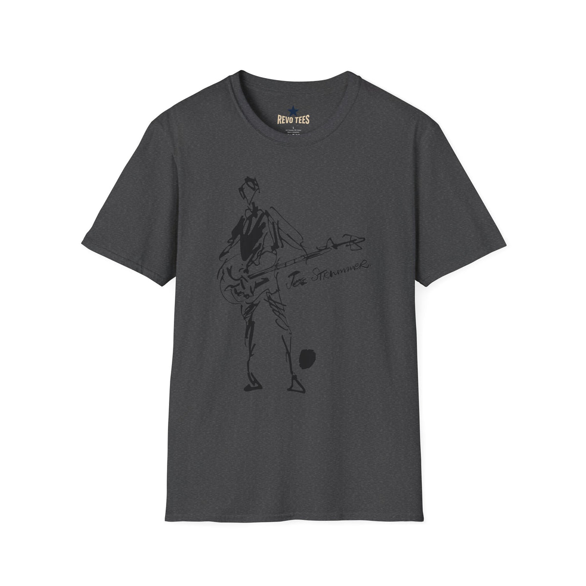 Revotees The Clash Joe Strummer Sound Check by Ray Lowry Unisex Softstyle T-Shirt - alternate view 5