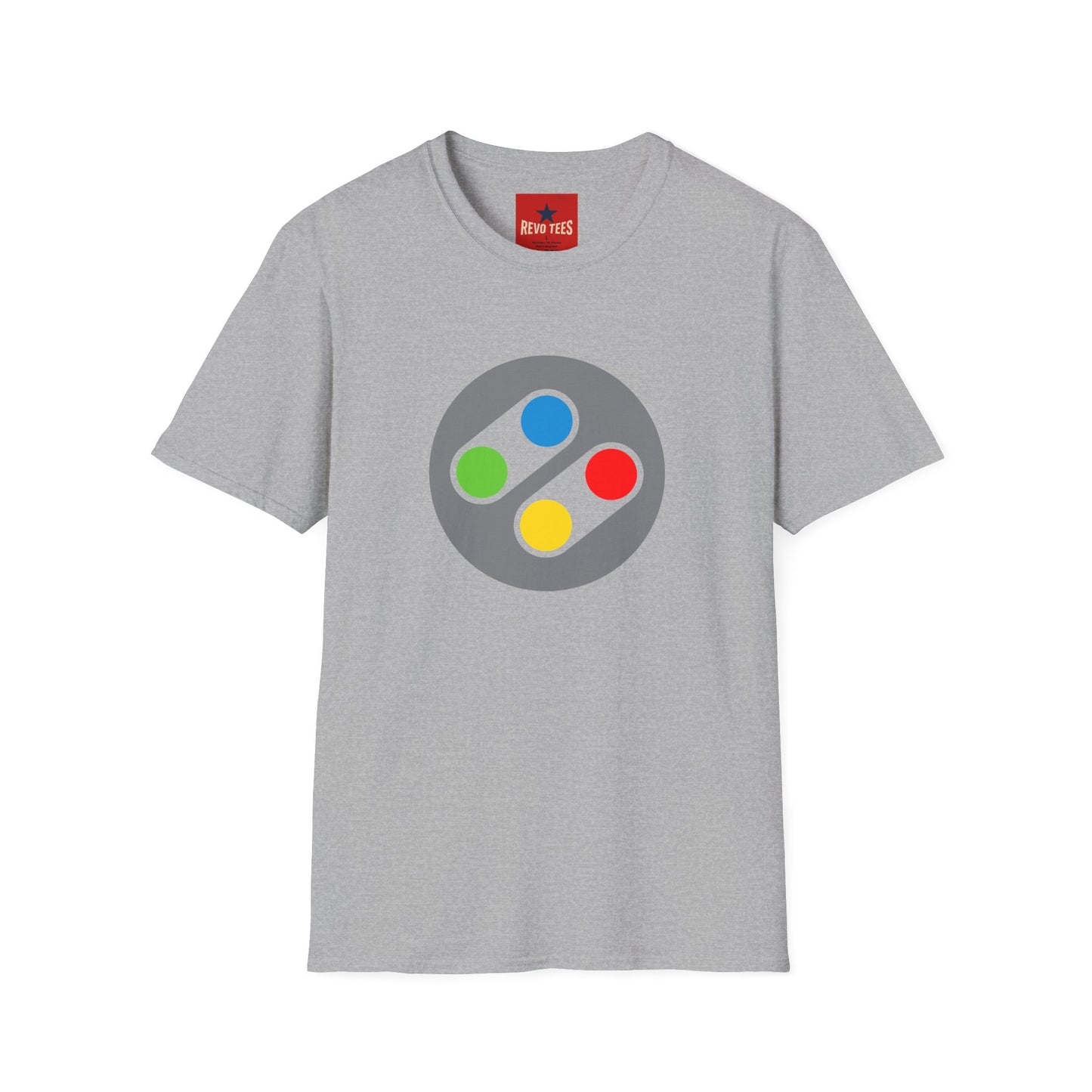 Retro Game Controller T‑Shirt — Colorful SNES Style Logo Tee